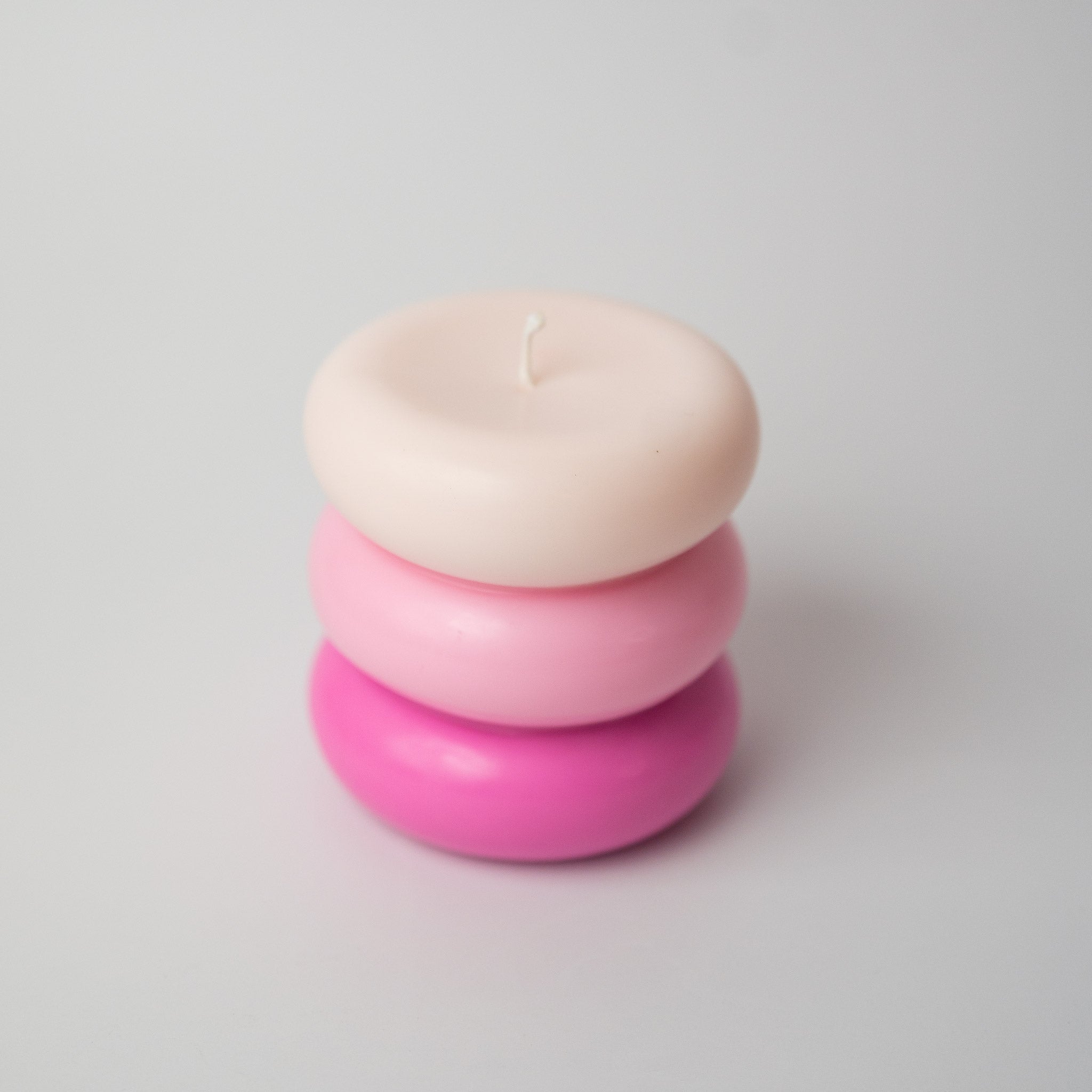 Bubble Stack Kerze pink