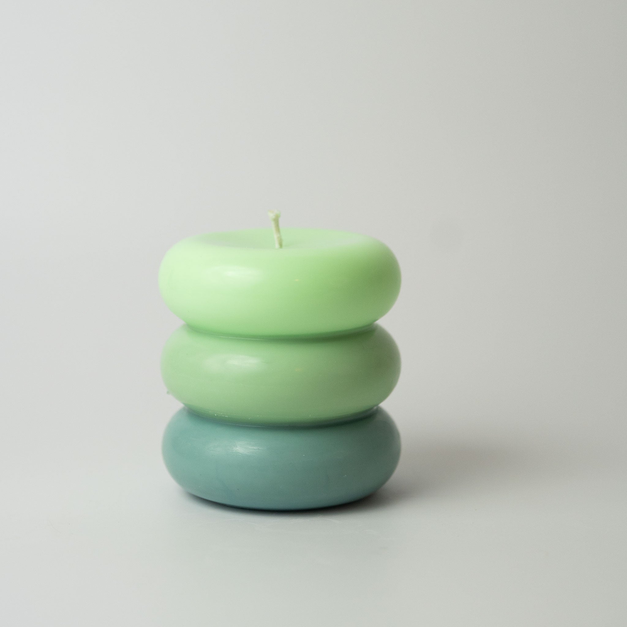 Bubble Stack Kerze grün