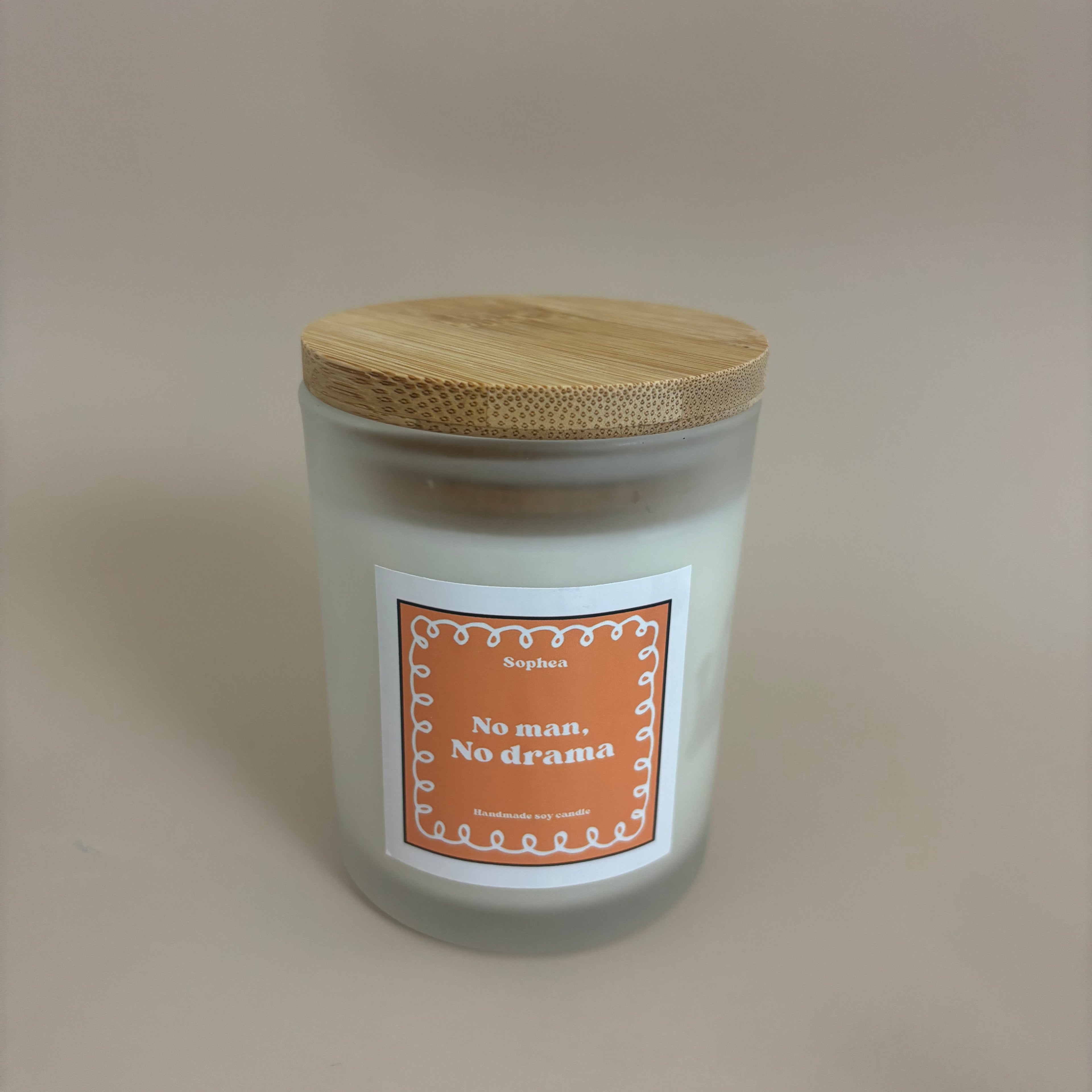 No man, no drama Statement Kerze